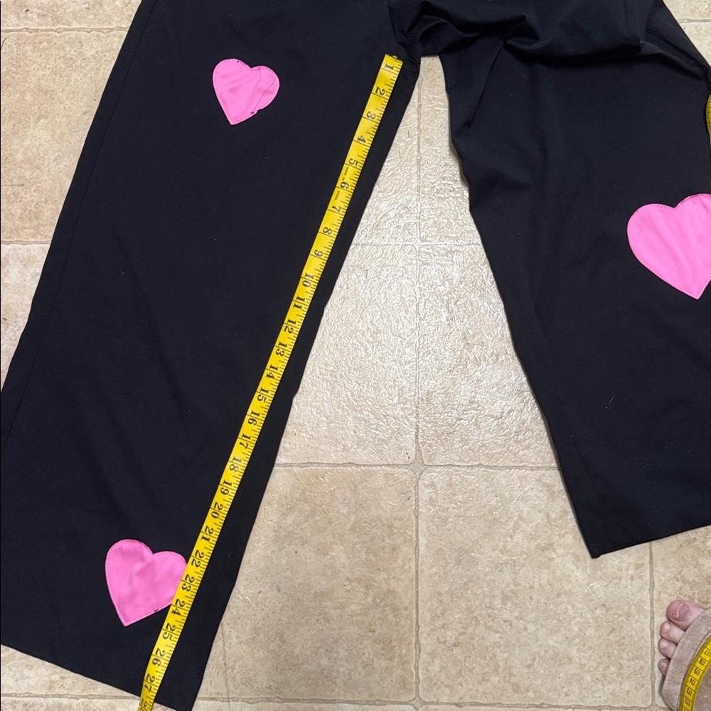 Black Jumpsuit with Pink Heart Accents - Picture 8 of 12